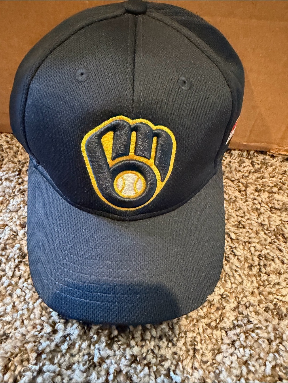 Milwaukee Brewers Retro Glove Logo MLB Cap Navy Gold OC Sports Team MLB Hat